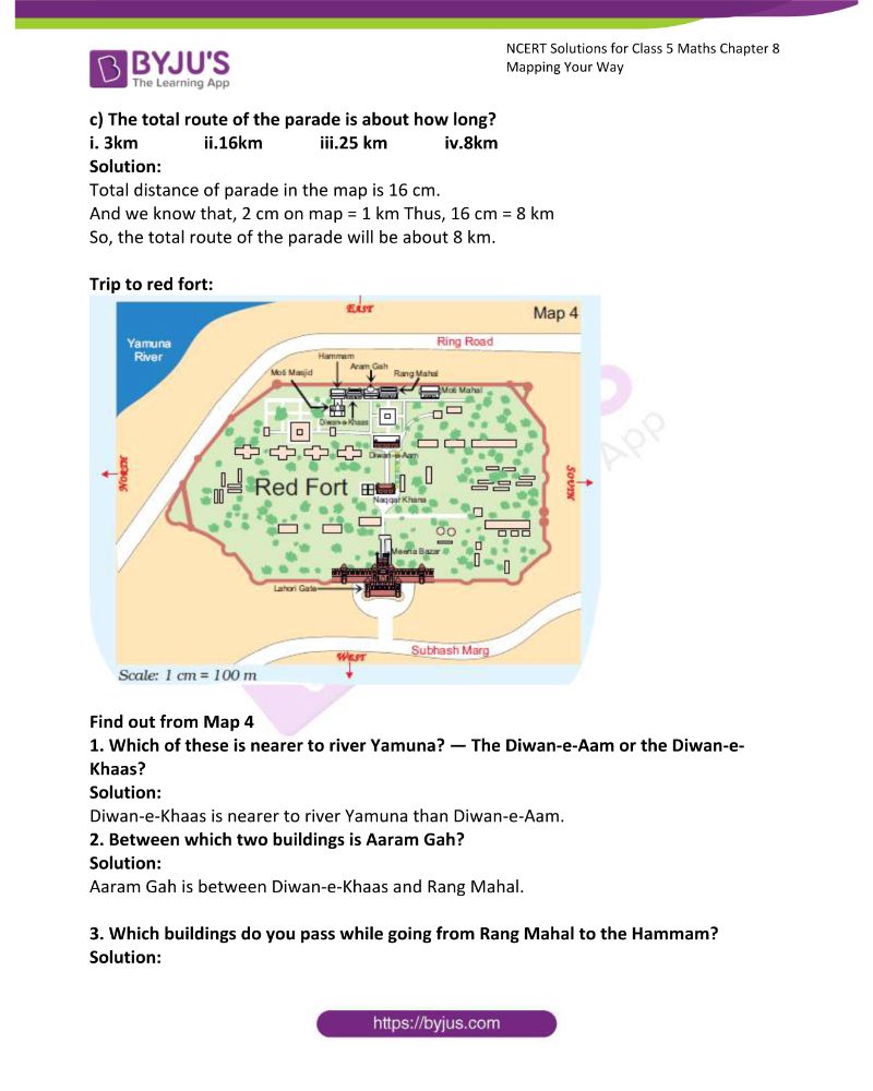 NCERT Solutions for Class 5 Maths Chapter 8 Mapping Your Way 5