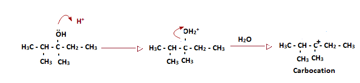 Formation of Carbocation