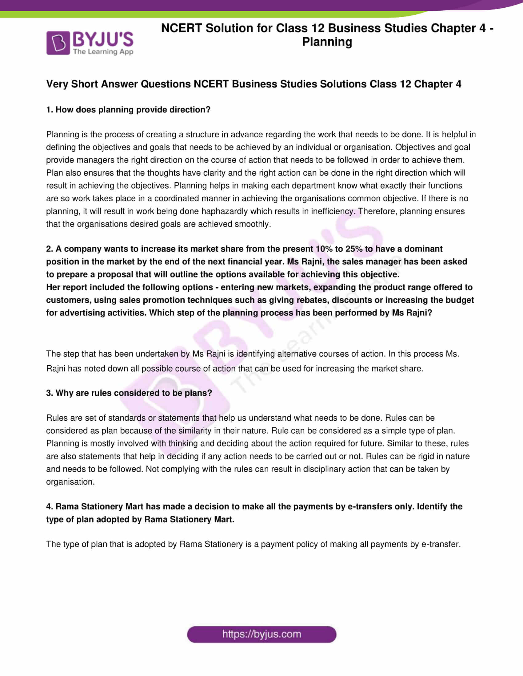 Planning case studies class 12 mcq picture