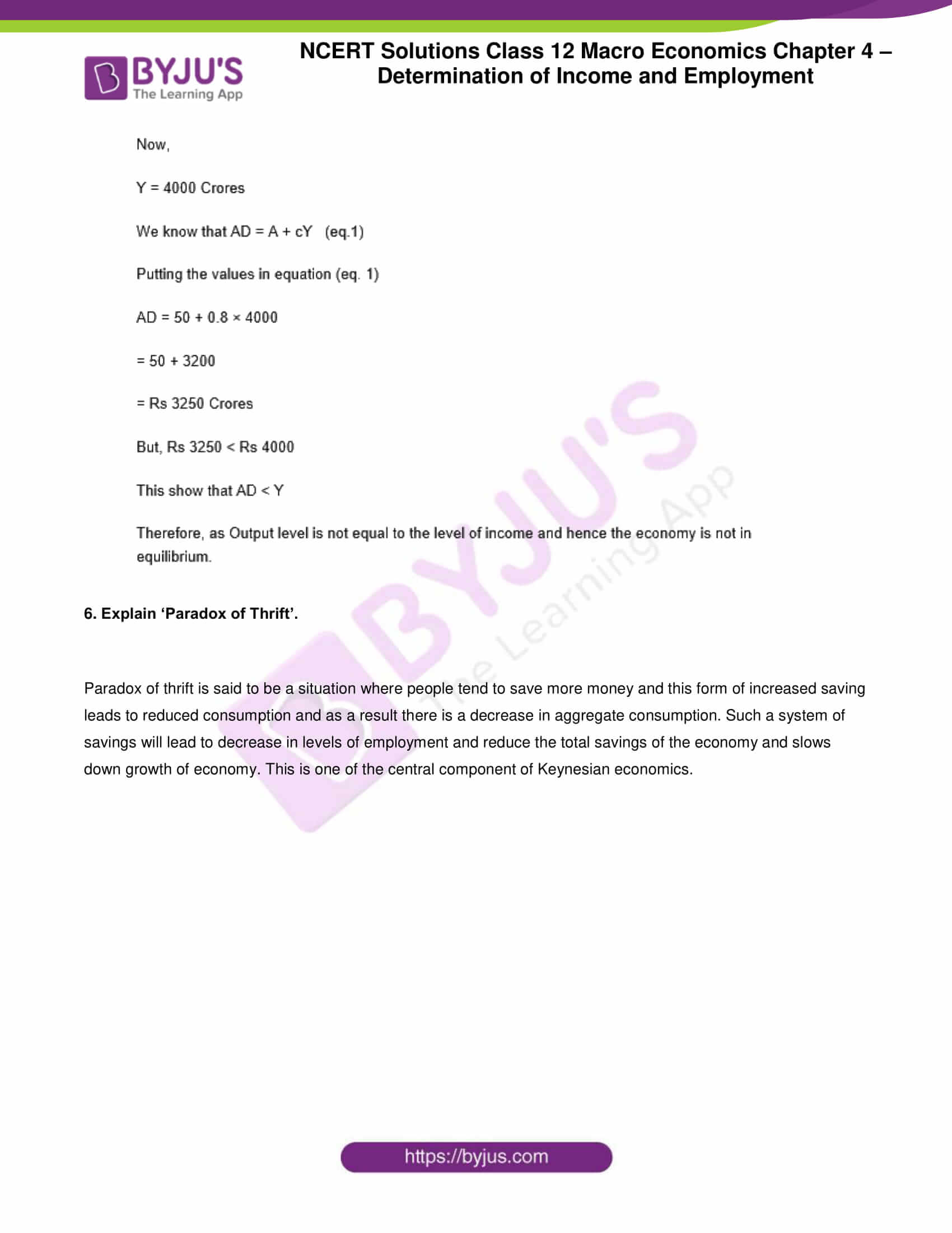 ncert sol class 12 macro economics chapter 4 4