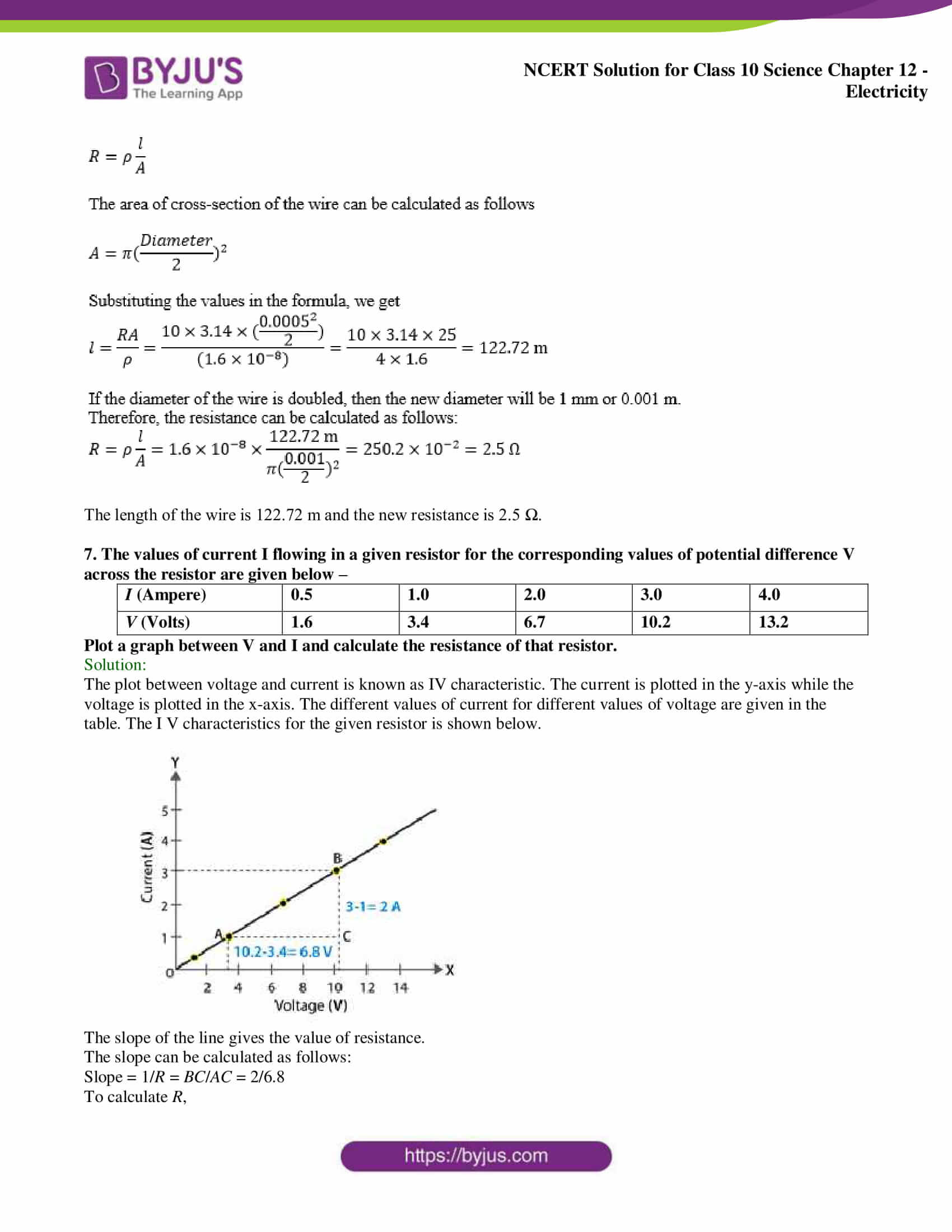 NCERT Solutions for Class 10 Science Chapter 12 Electricity (2022)
