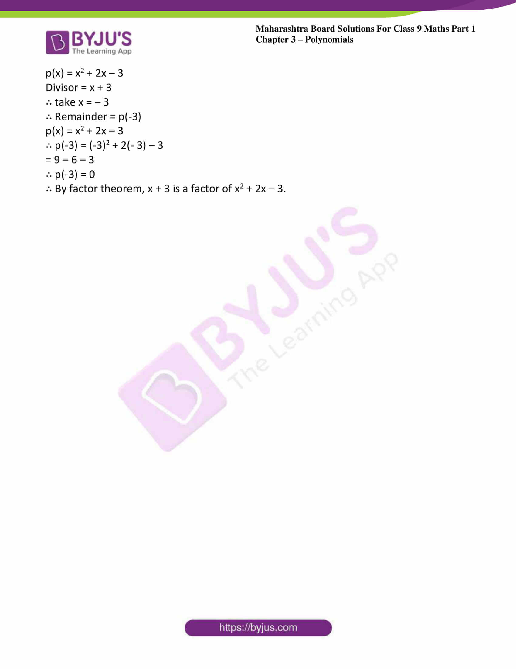 msbshse sol class 9 maths part 1 chapter 3 polynomials 24 msbshse sol class 9 maths part 1 chapter 3 polynomials 24