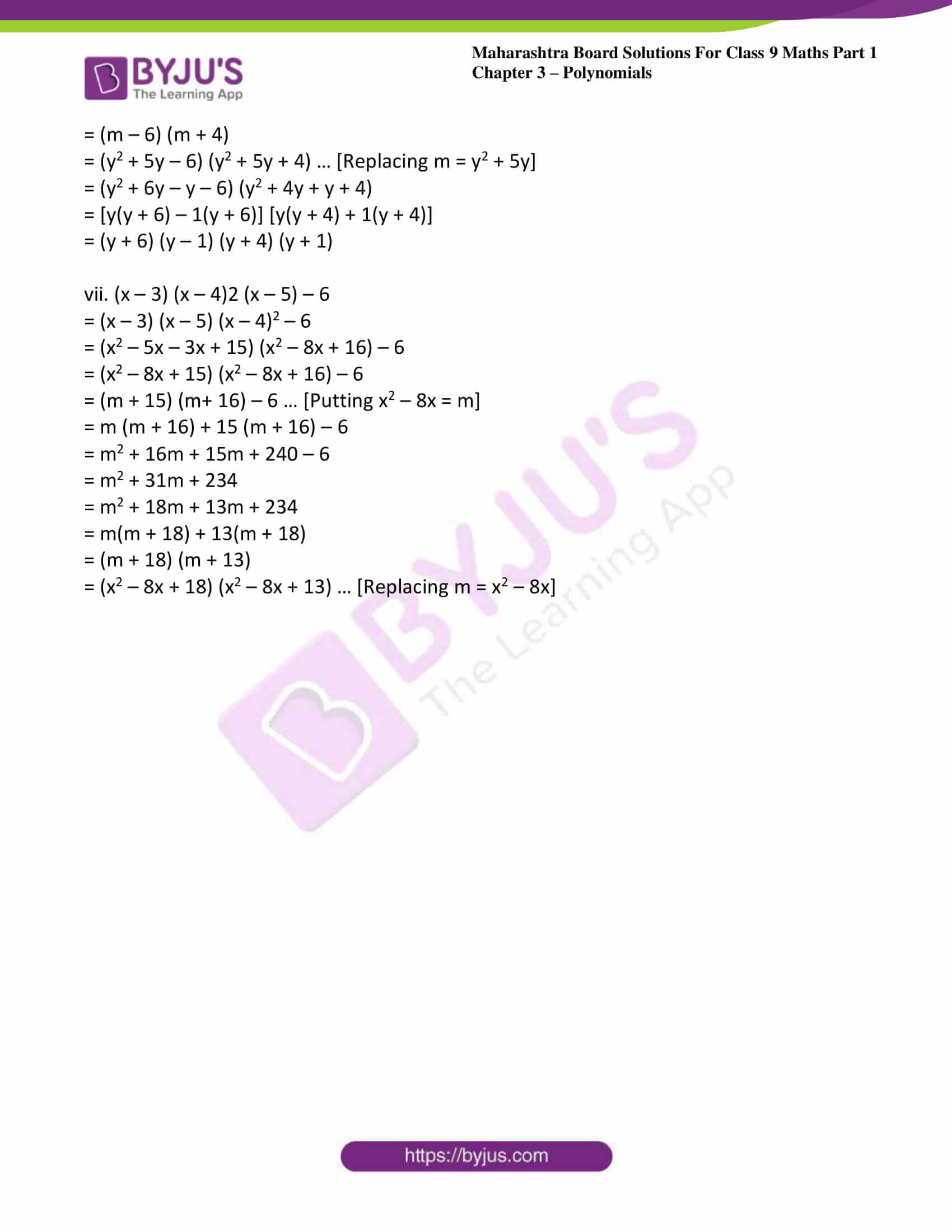 msbshse sol class 9 maths part 1 chapter 3 polynomials 28 msbshse sol class 9 maths part 1 chapter 3 polynomials 28