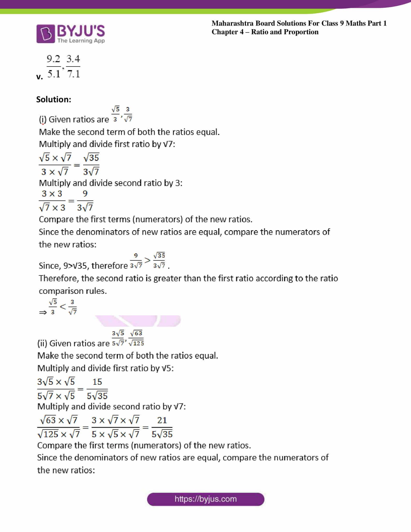 msbshse sol class 9 maths part 1 chapter 4 ratio and proportion 11 msbshse sol class 9 maths part 1 chapter 4 ratio and proportion 11