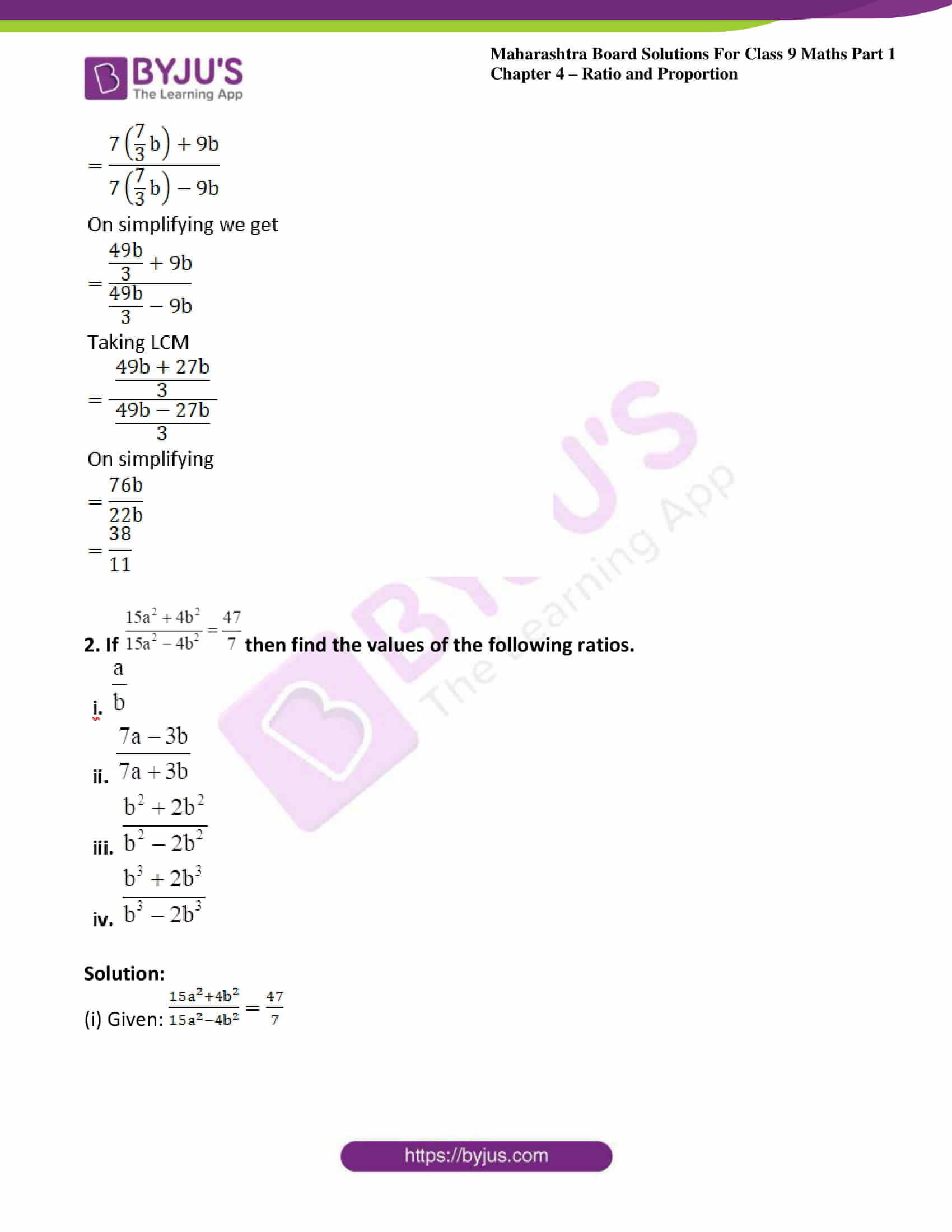 msbshse sol class 9 maths part 1 chapter 4 ratio and proportion 16 msbshse sol class 9 maths part 1 chapter 4 ratio and proportion 16