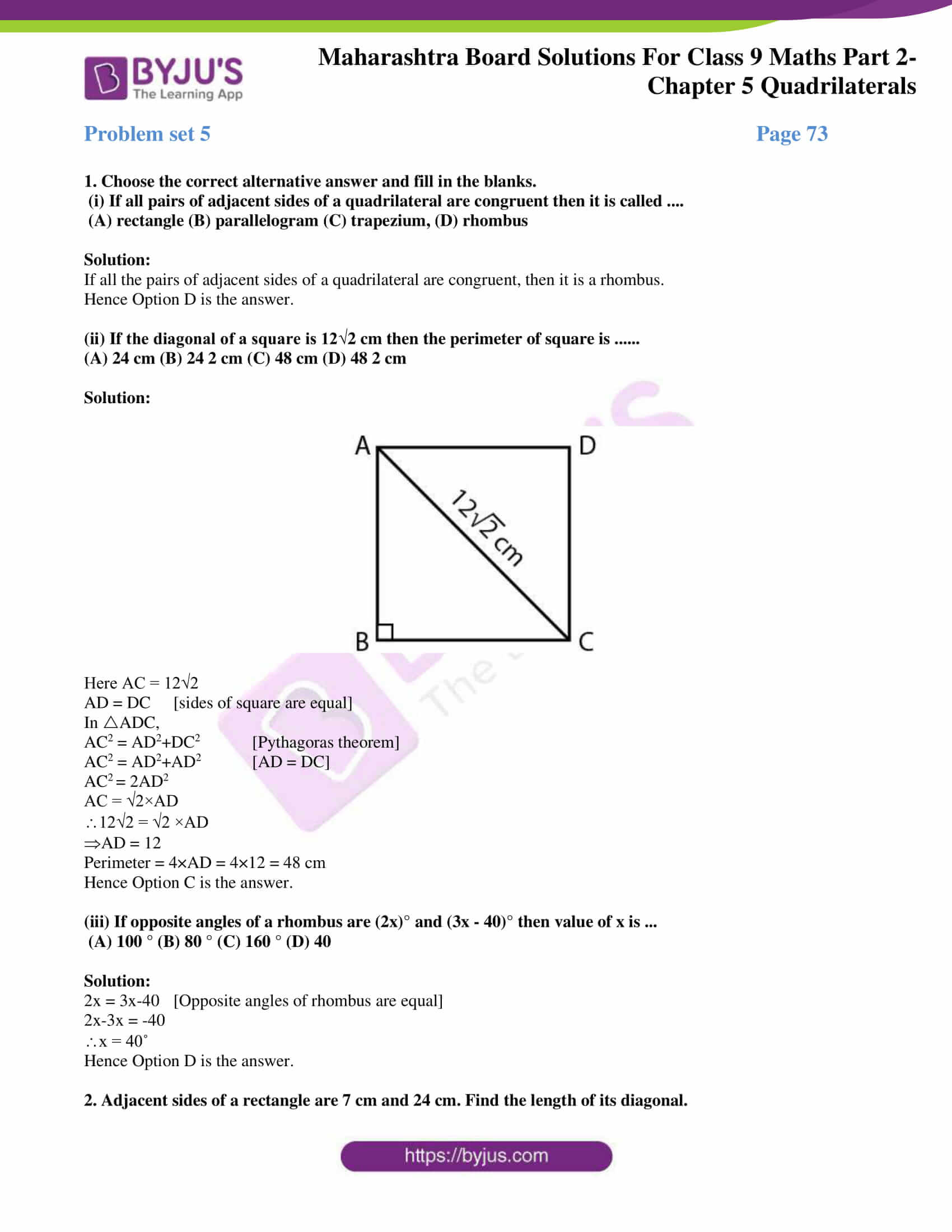 msbshse solutions for class 9 maths part 2 chapter 5 20 msbshse solutions for class 9 maths part 2 chapter 5 20