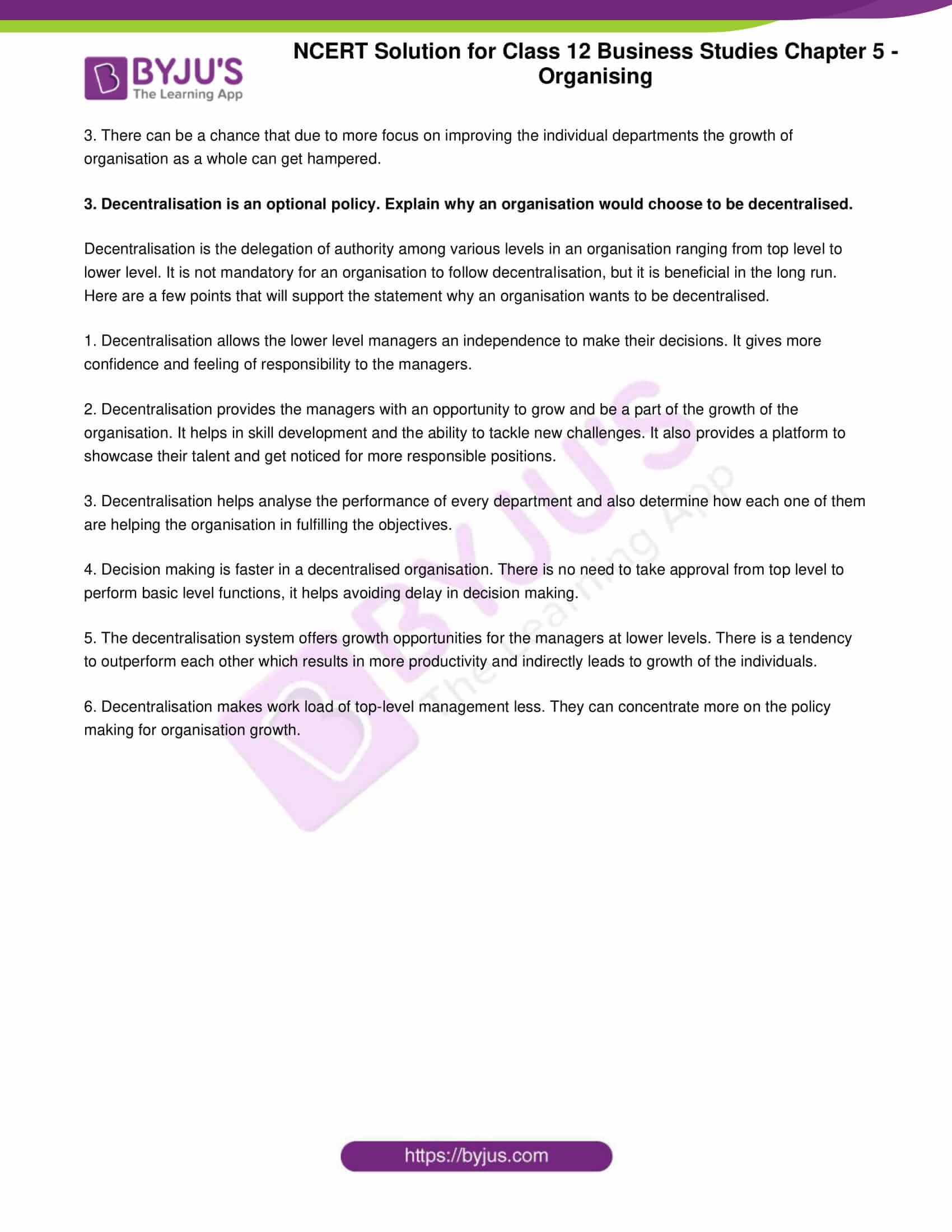 ncert sol class 12 business studies chapter 5 organising 07