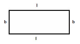 Rectangle with length 'l' units and breadth 'b' units