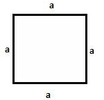 Square with the length of each side 'a' units