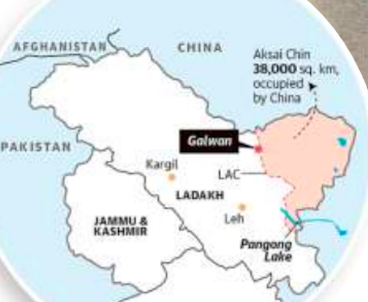 J&K, Ladakh Map - Indo - China Border