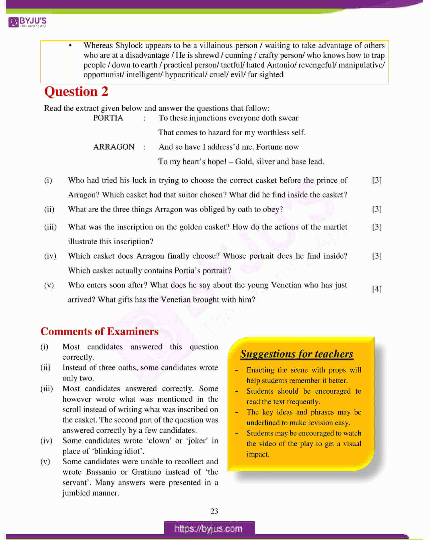 icse class 10 eng lit question paper solution 2017 03