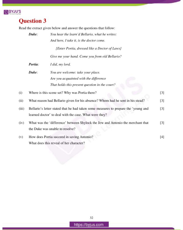 icse class 10 eng lit question paper solution 2019 06