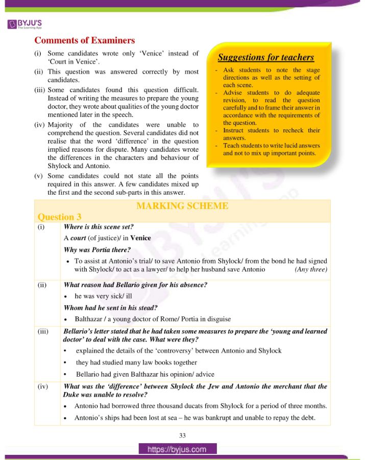 ICSE Class 10 English Literature Question Paper Solution 2019