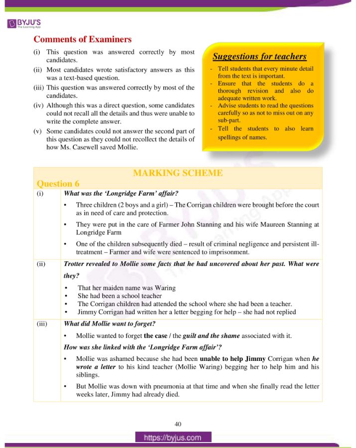 ICSE Class 10 English Literature Question Paper Solution 2019