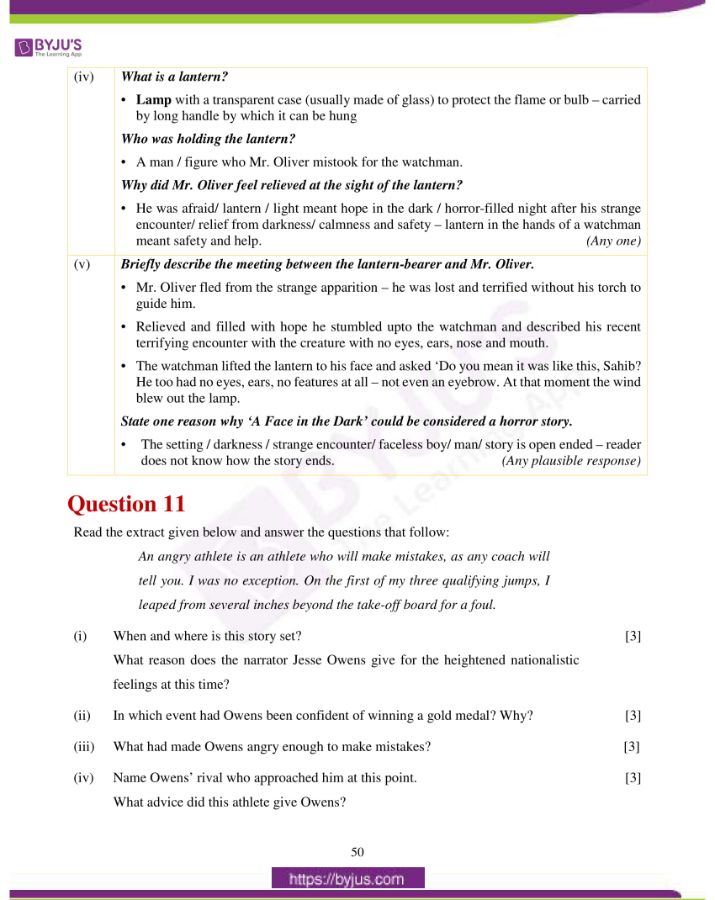 icse class 10 eng lit question paper solution 2019 24