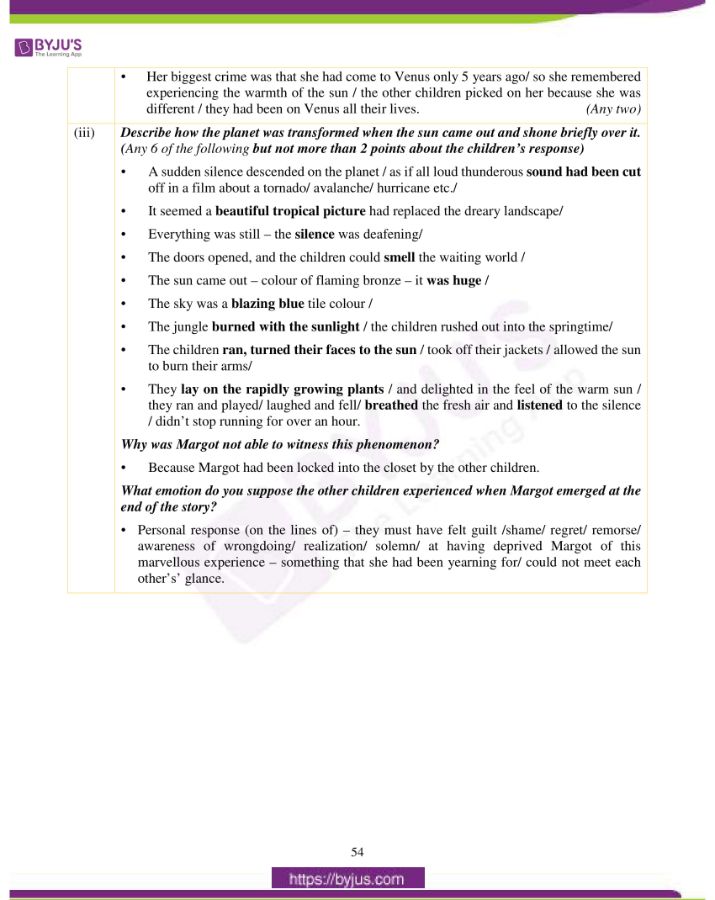 icse class 10 eng lit question paper solution 2019 28