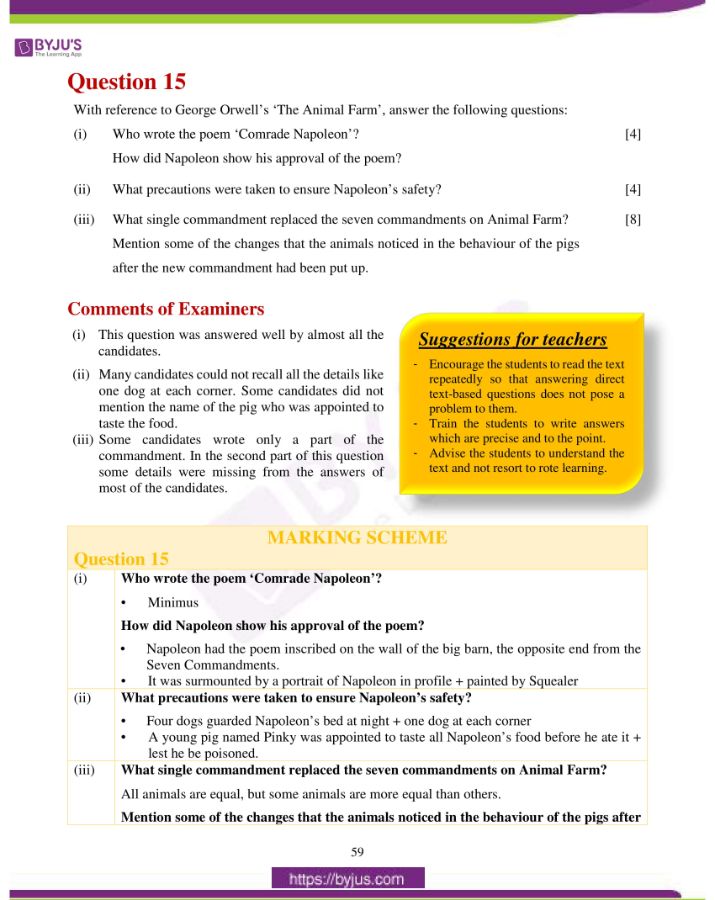 icse class 10 eng lit question paper solution 2019 33