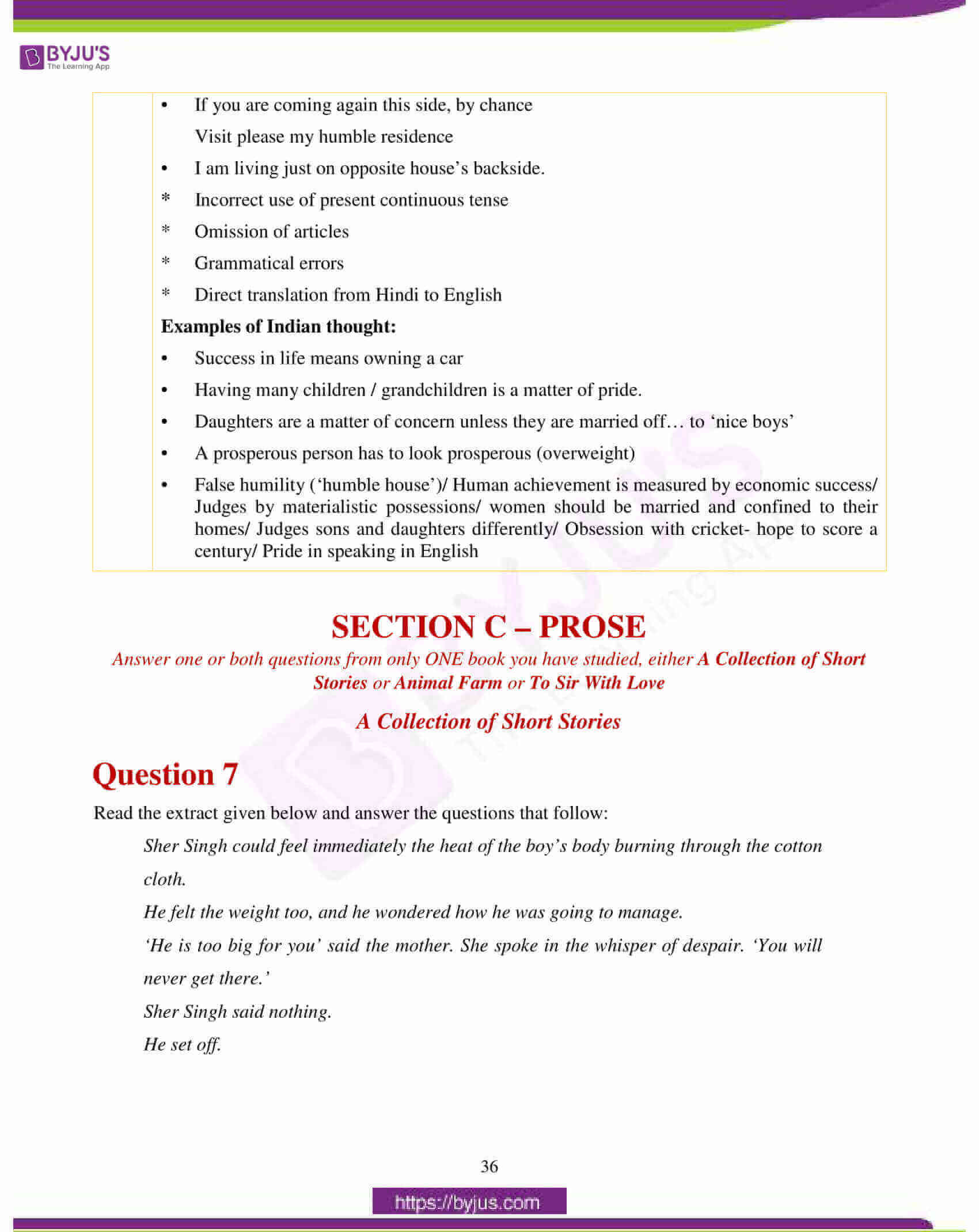 icse class 10 english lit question paper solution 2018 12