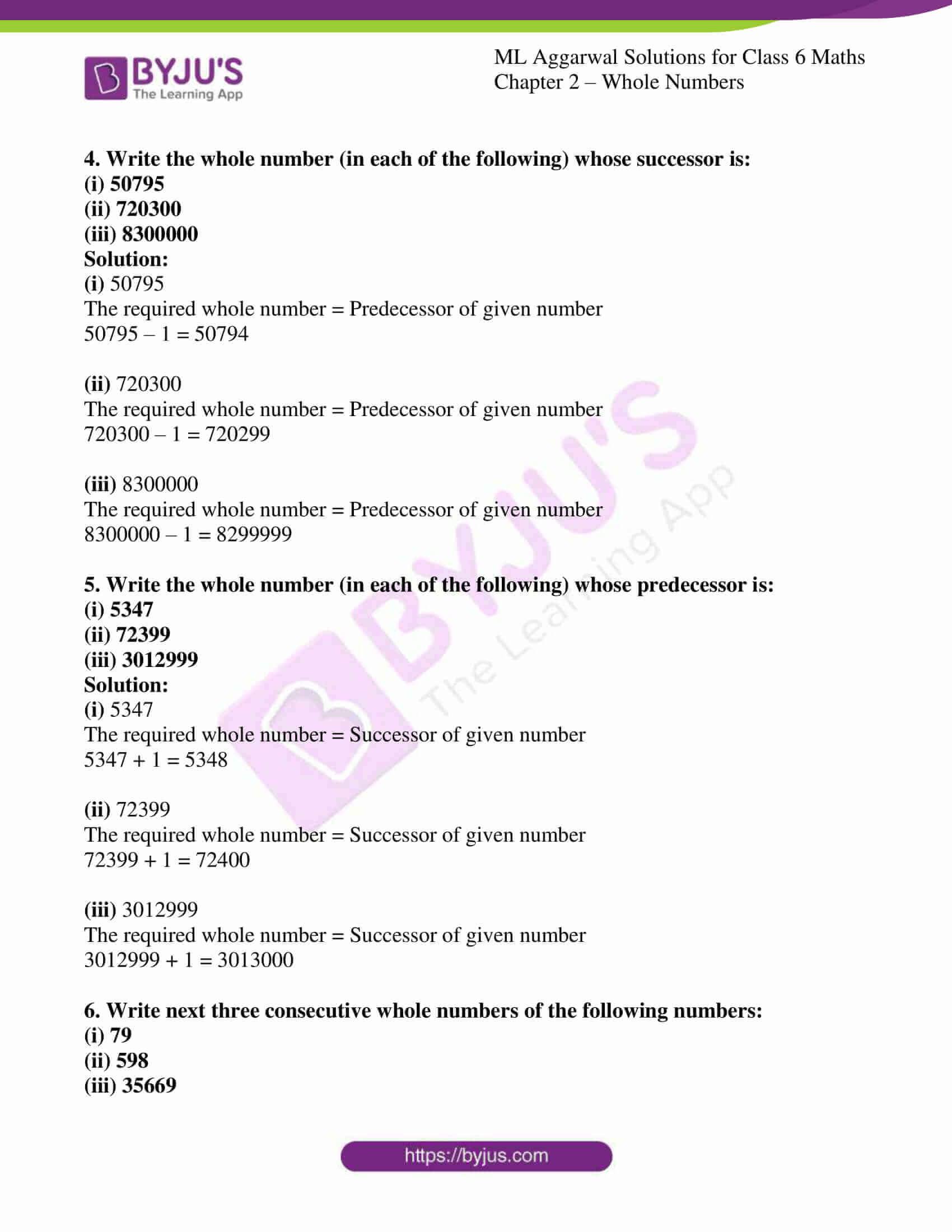 ml aggarwal solutions for class 6 maths chapter 2 2