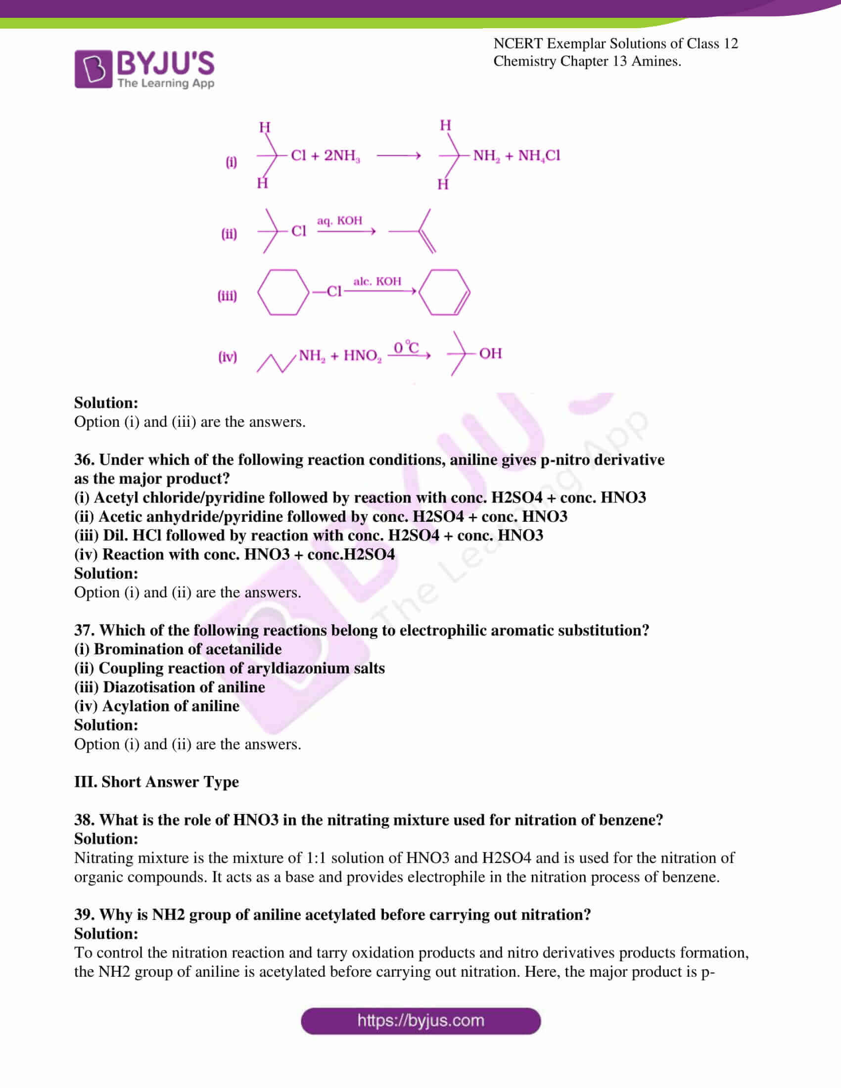 NCERT Exemplar Class 12 Chemistry Solutions Chapter 13 Amines 