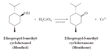 Secondary alcohols are oxidized to ketones.