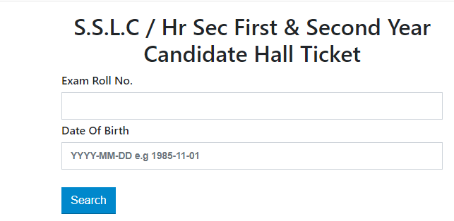 tn board class 10 hall ticket download step 4