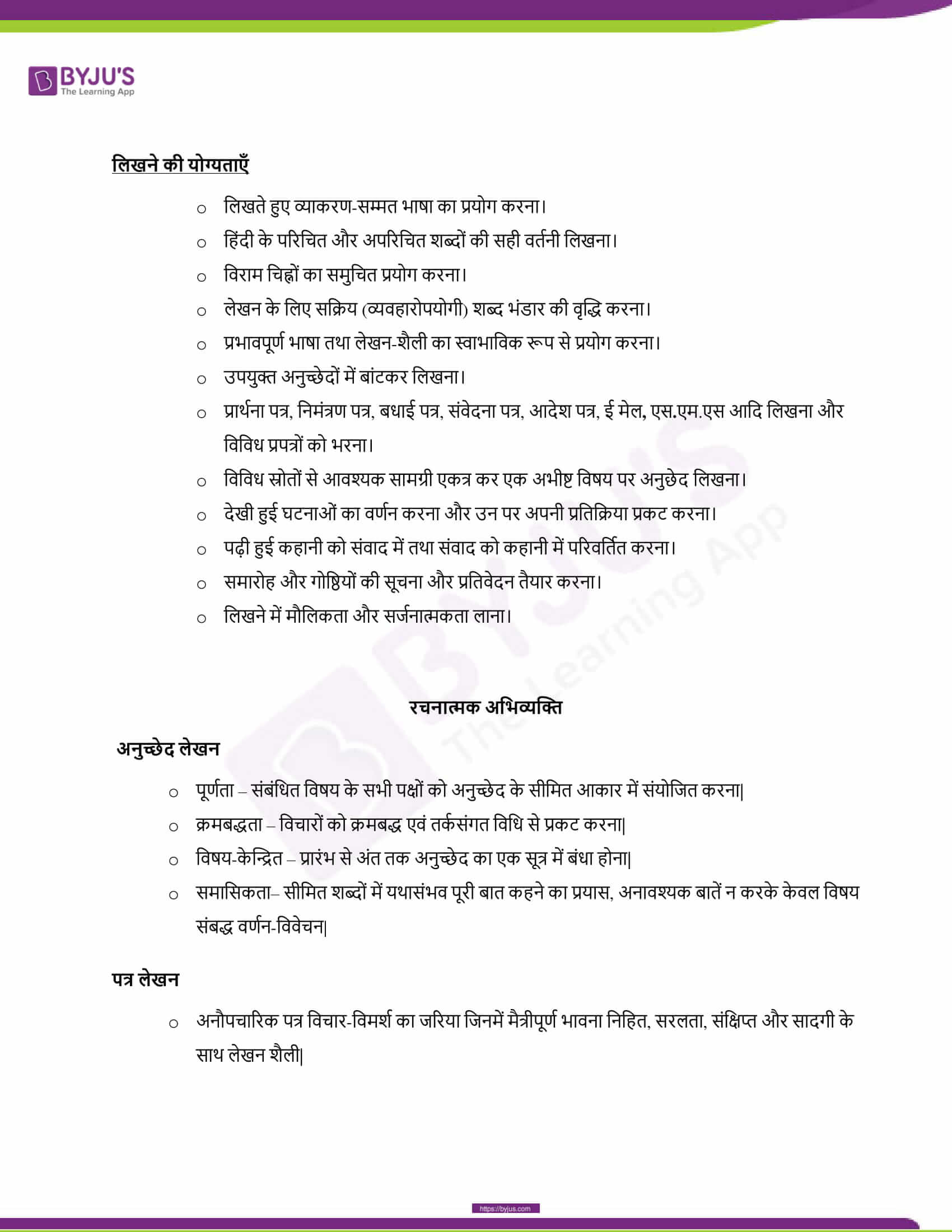 Hindi B Class 10 Syllabus Hindi Class 10 2020-21