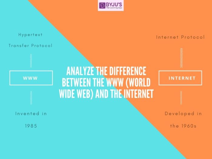 Differences Between WWW (World Wide Web) and Internet