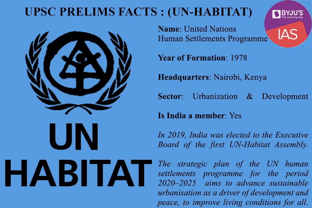 UPSC Prelims Facts - UN Habitat