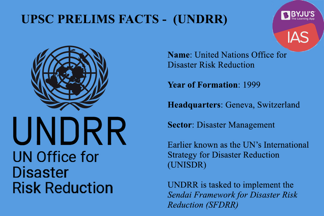 UNDRR - UPSC Prelims Facts