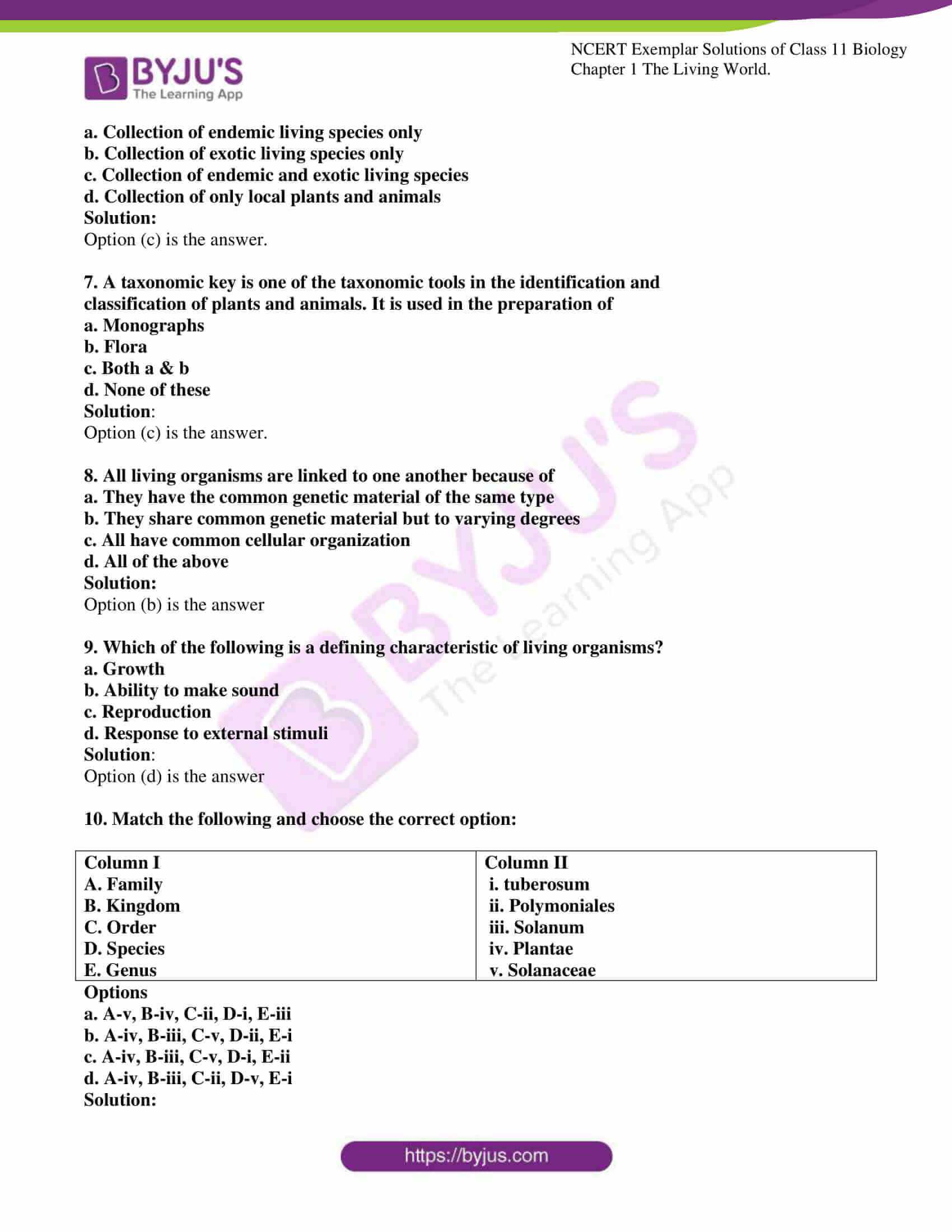 case study questions class 11 biology chapter 1