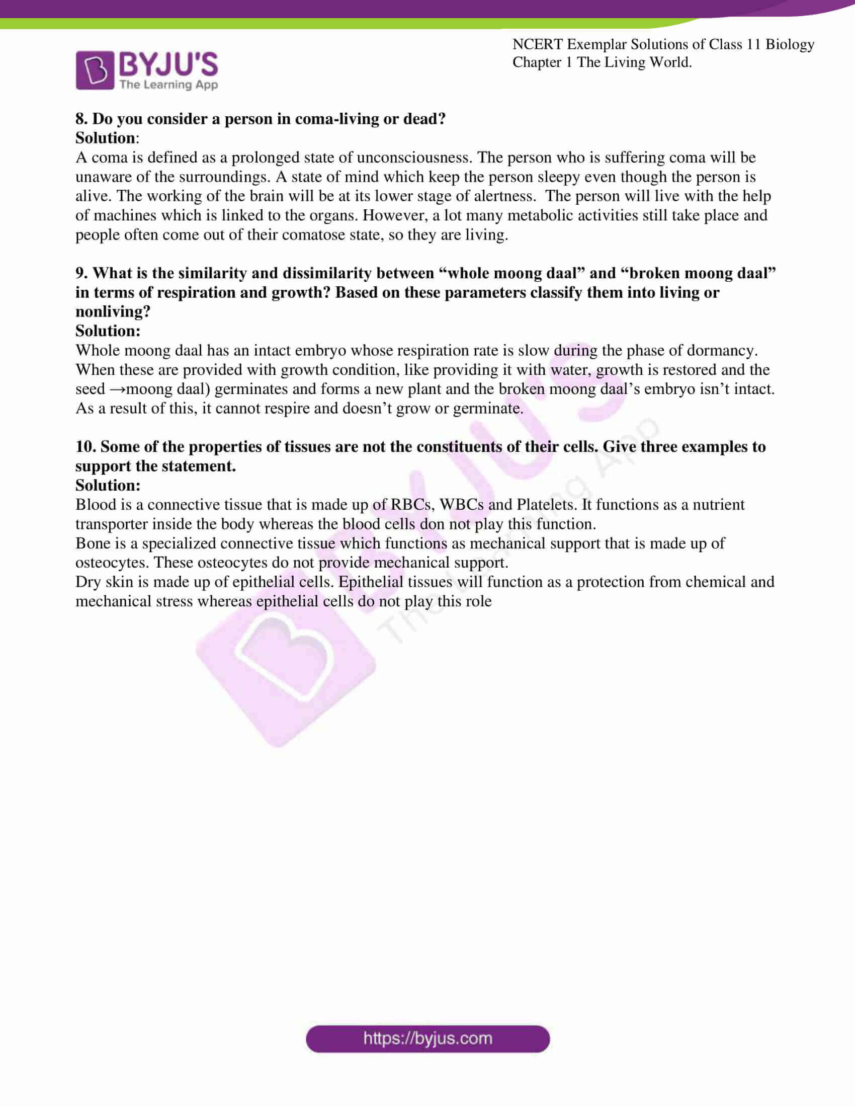 ncert exemplar solutions for class 11 bio chapter 1 8