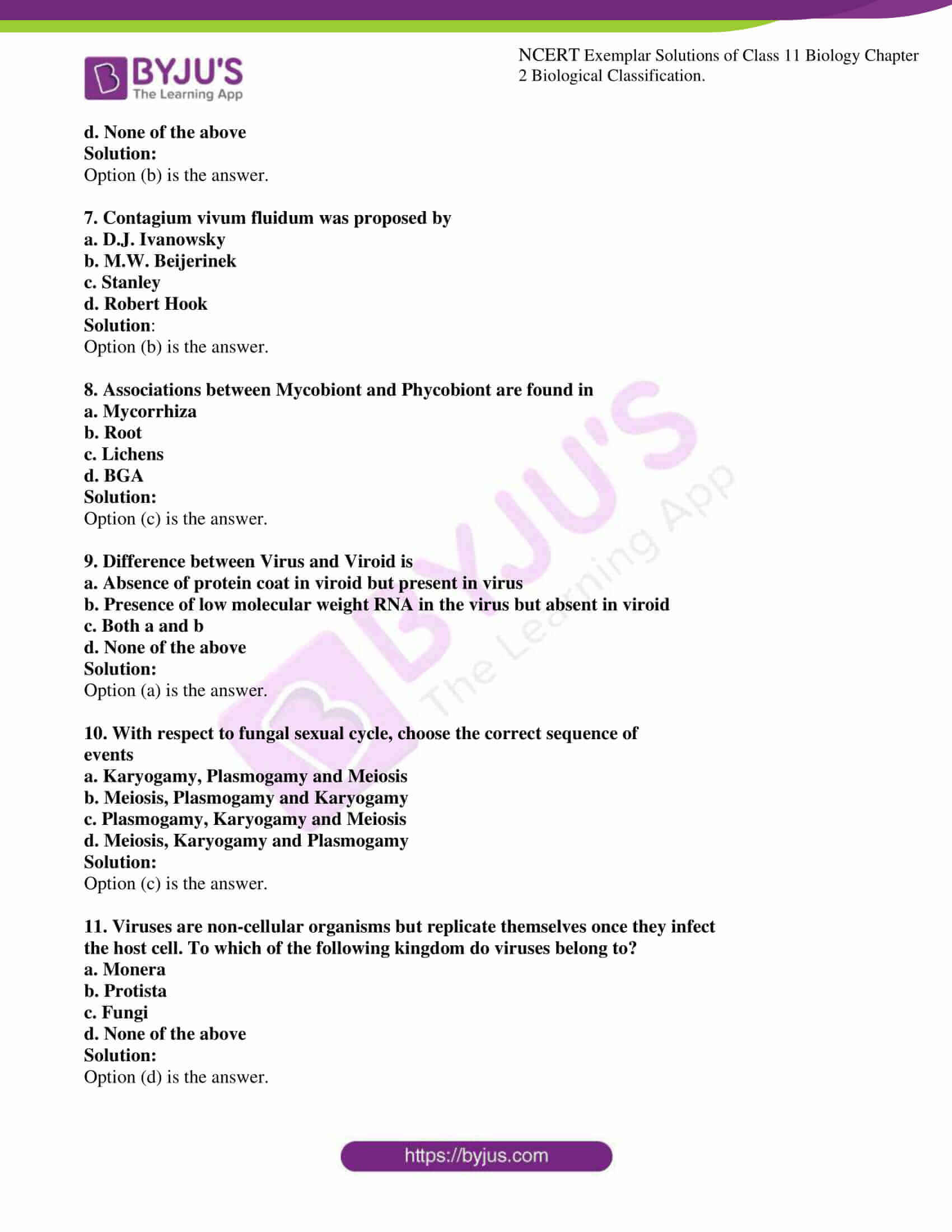 ncert exemplar solutions for class 11 bio chapter 2 2