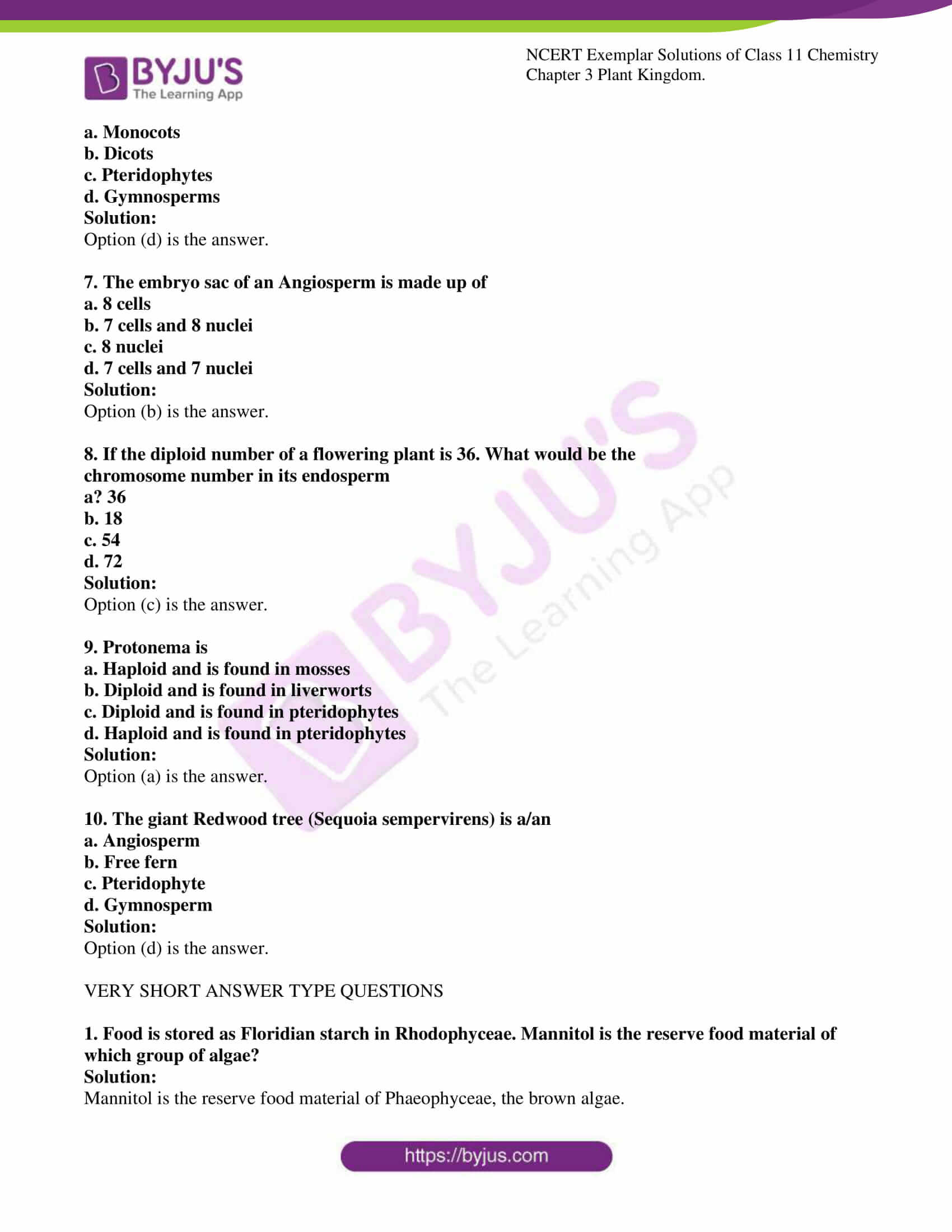 ncert exemplar solutions for class 11 bio chapter 3 2