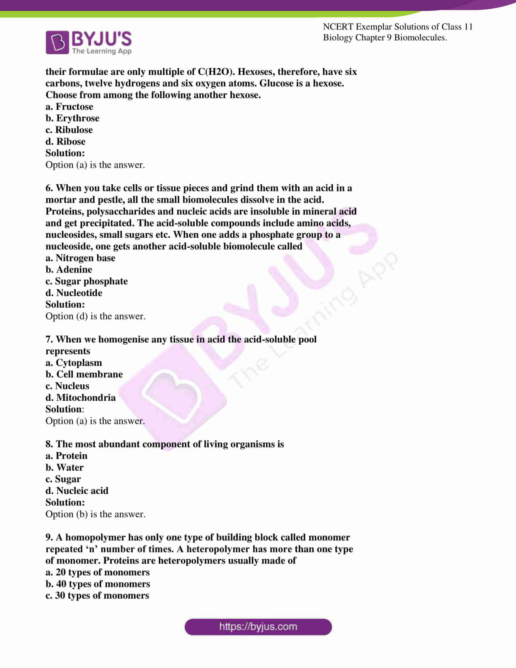 ncert exemplar solutions for class 11 bio chapter 9 2