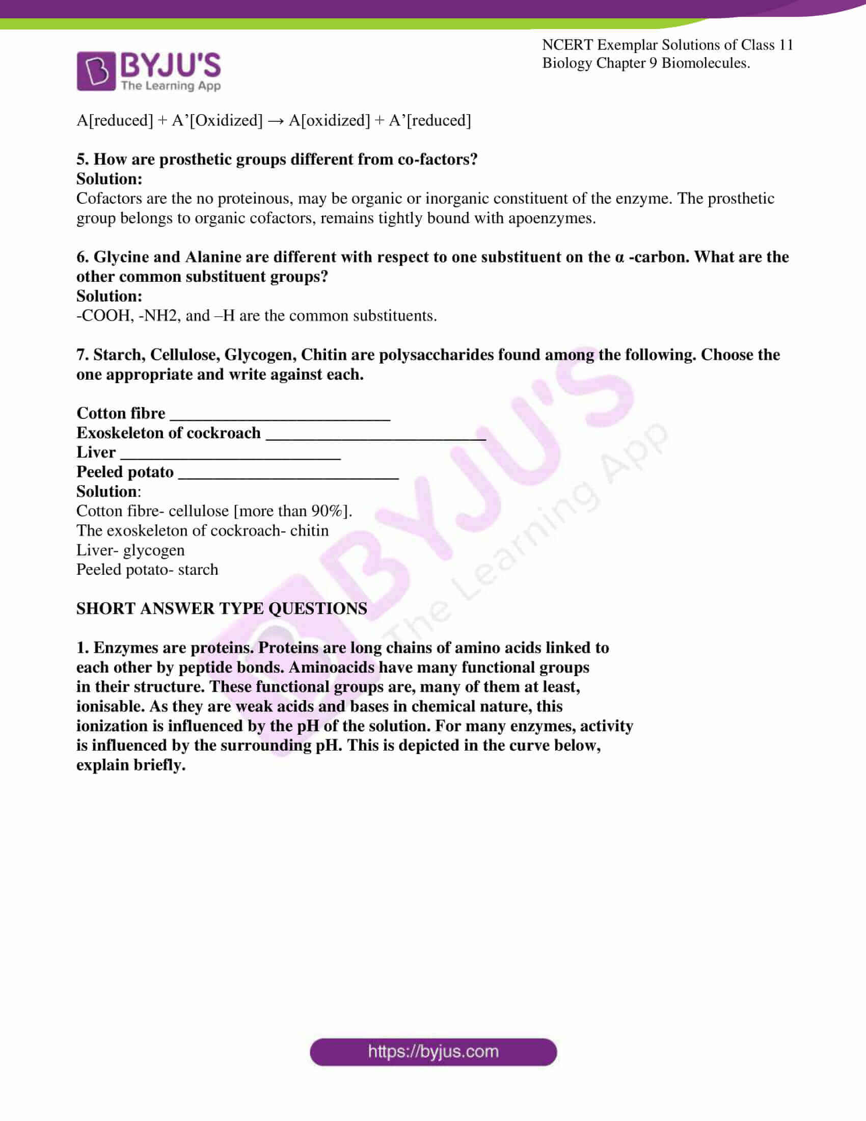 ncert exemplar solutions for class 11 bio chapter 9 5