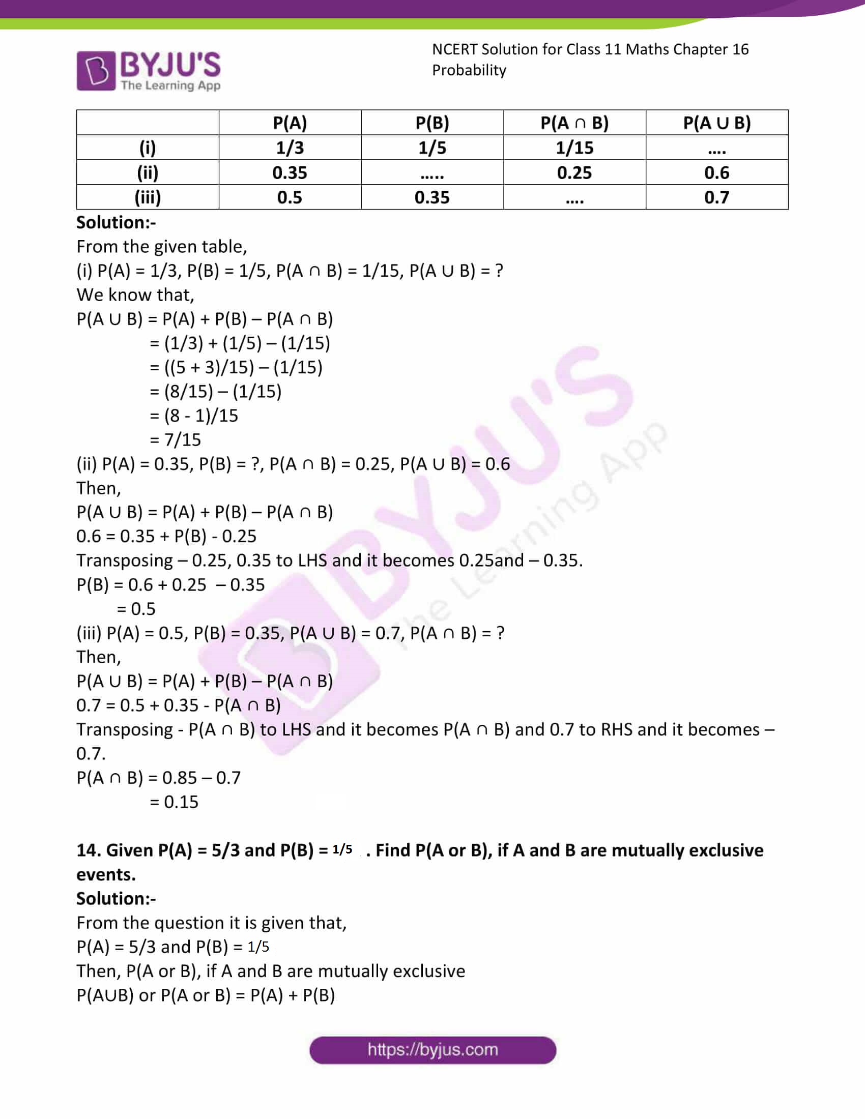 ncert sol class 11 maths ch 16 ex 3 10 ncert sol class 11 maths ch 16 ex 3 10