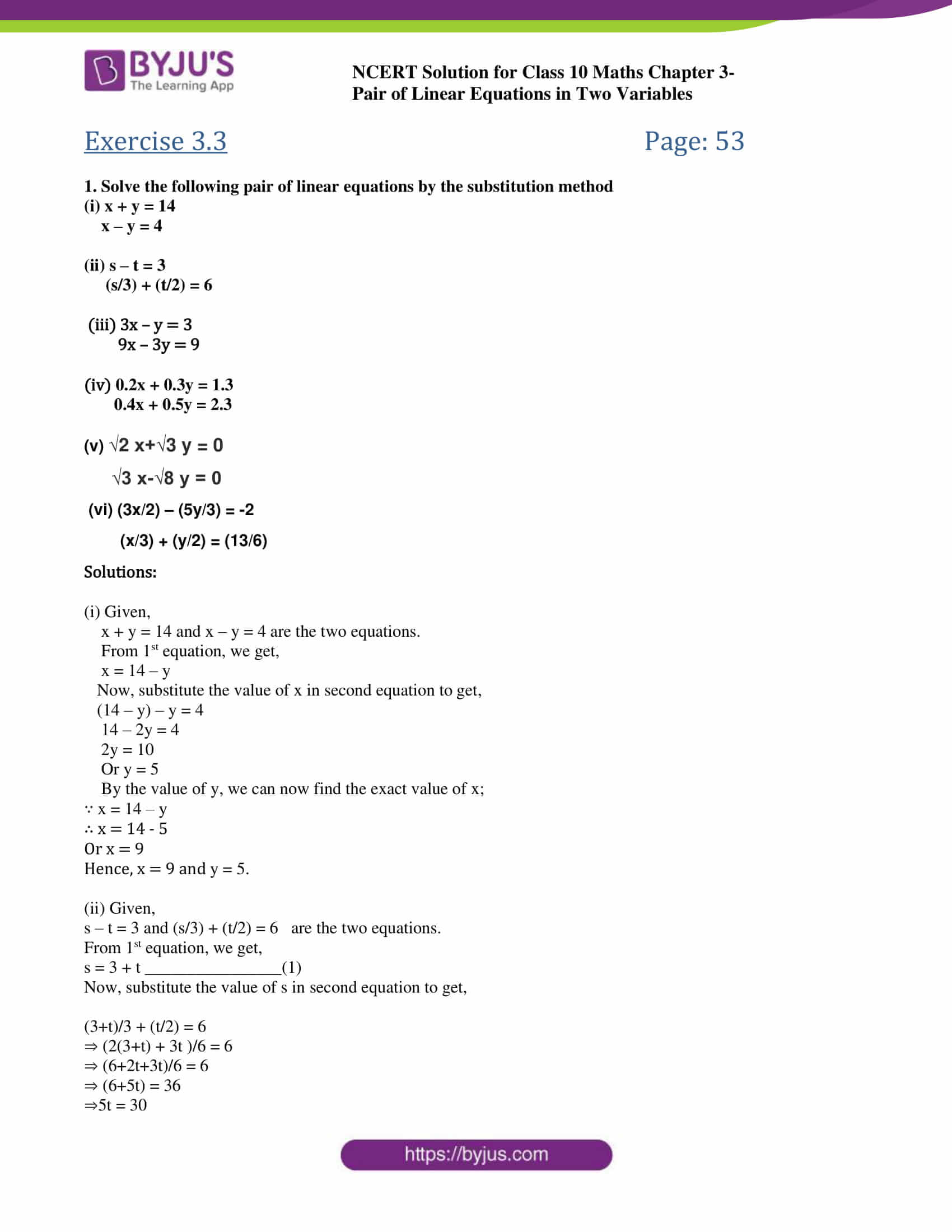 Ncert Solutions Class 10 Maths Chapter 3 Pair Of Linear Equations In Two Variables Ship Hang Nhanh