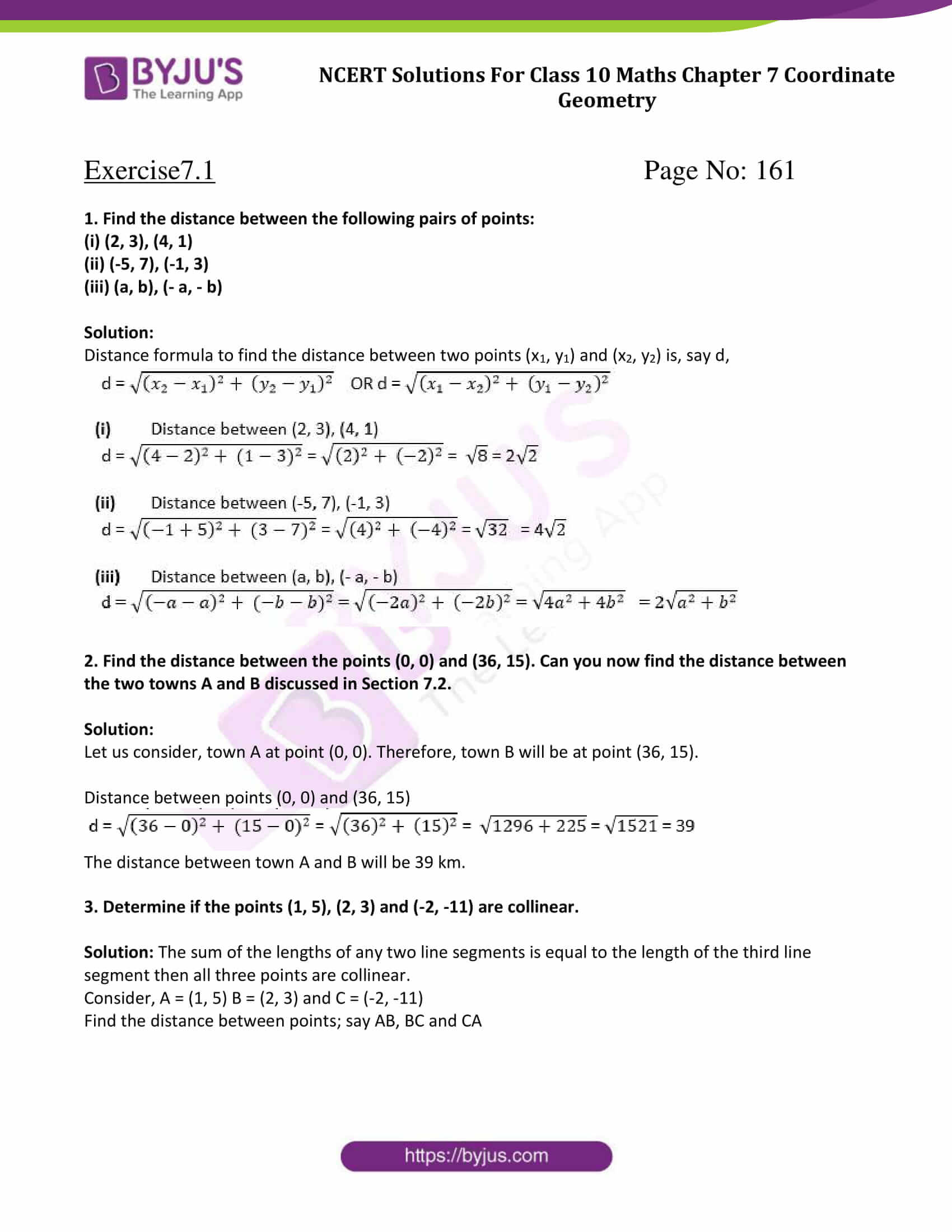 ncert solutions for class 10 maths chapter 7 ex 1 1 ncert solutions for class 10 maths chapter 7 ex 1 1