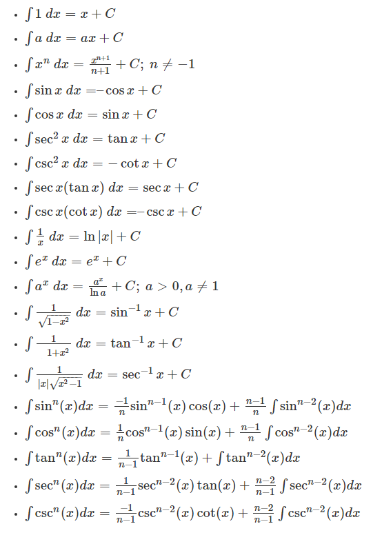 Integral Table Pdf Using A Table Of Integrals For Solving These Integrals Mathematics Stack 4617