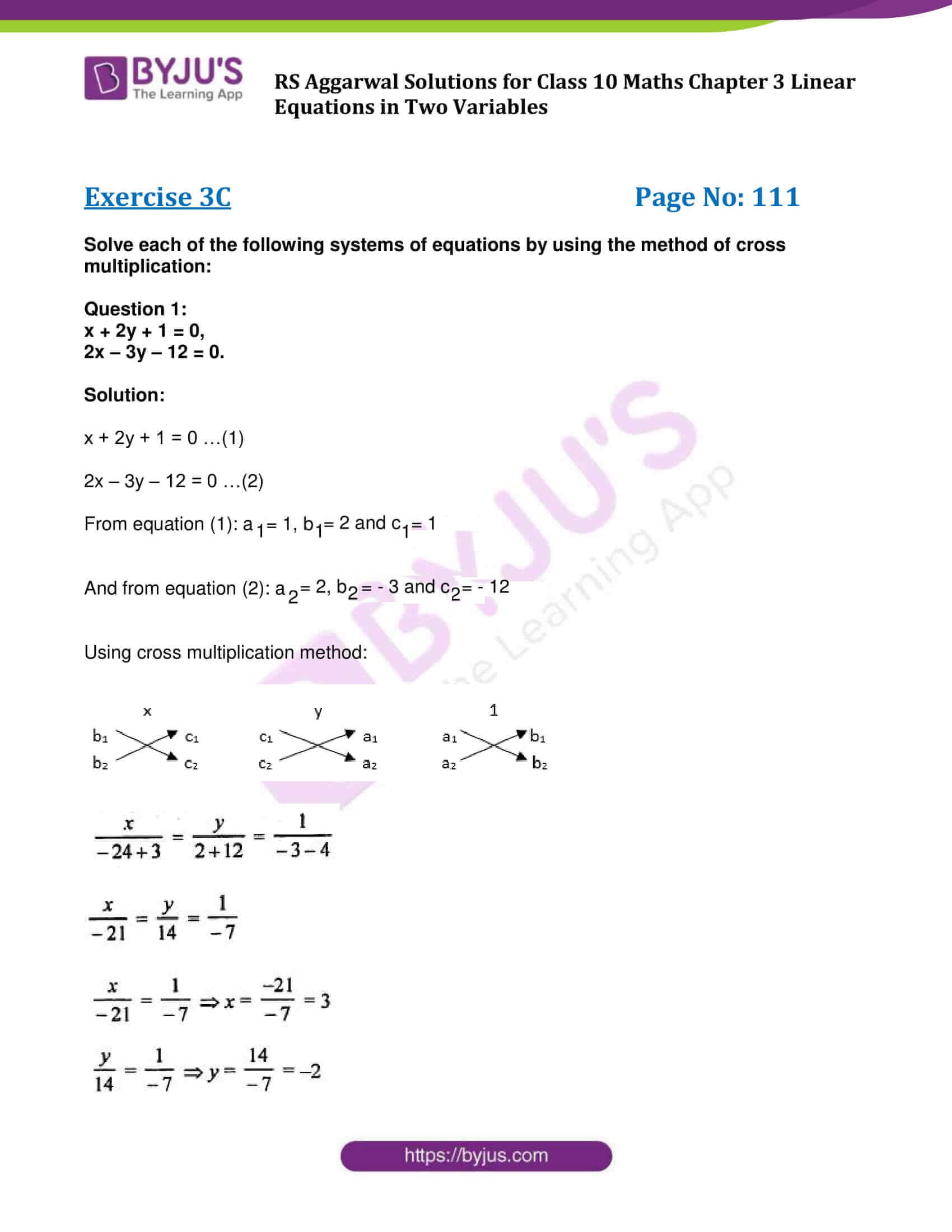 Rs Aggarwal Solutions For Class 10 Chapter 3 Linear Equations In Two Variables Download Free Pdf Rs Aggarwal Solutions For Class 10 Chapter 3 Linear Equations In Two Variables Download Free Pdf
