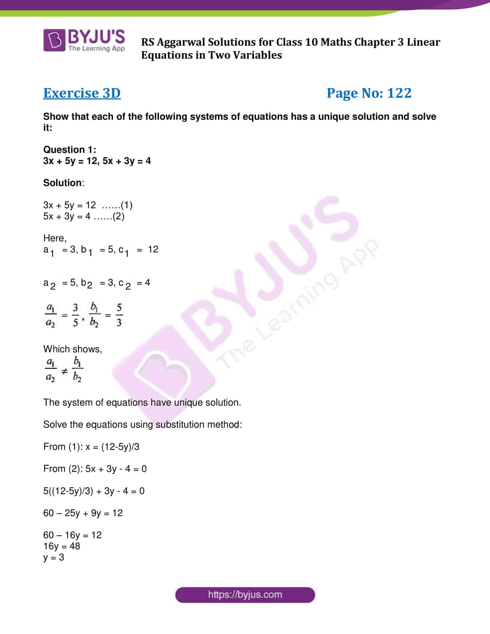 Rs Aggarwal Solutions For Class 10 Exercise 3d Chapter 3 Linear Equations In Two Variables Rs Aggarwal Solutions For Class 10 Exercise 3d Chapter 3 Linear Equations In Two Variables