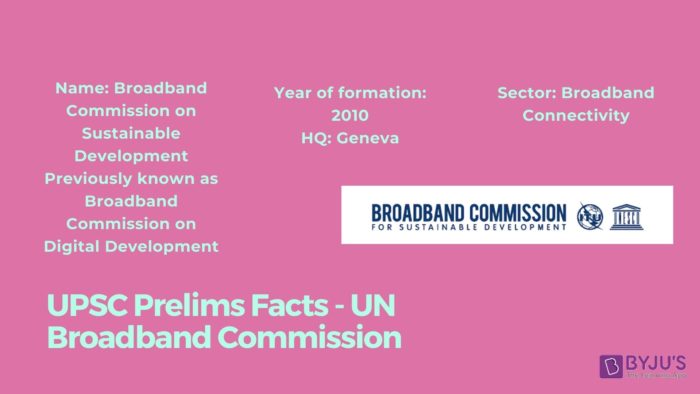 Broadband Commission - UPSC Prelims Facts