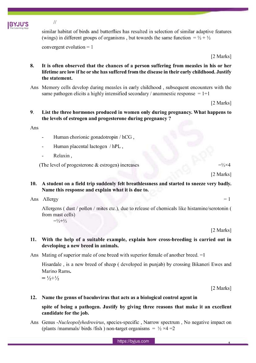 cbse class 12 biology 2020 question paper answer set 57 1 1 03