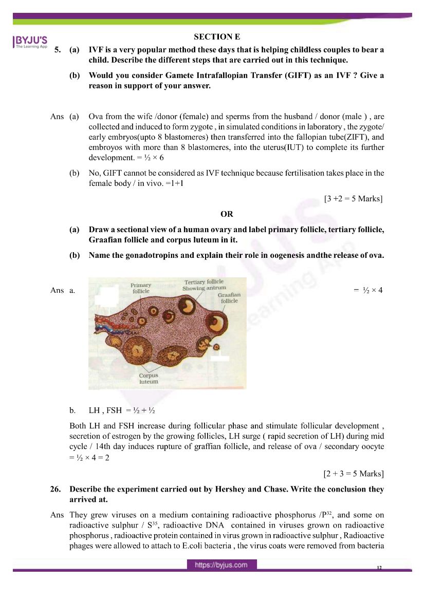 cbse class 12 biology 2020 question paper answer set 57 1 1 10