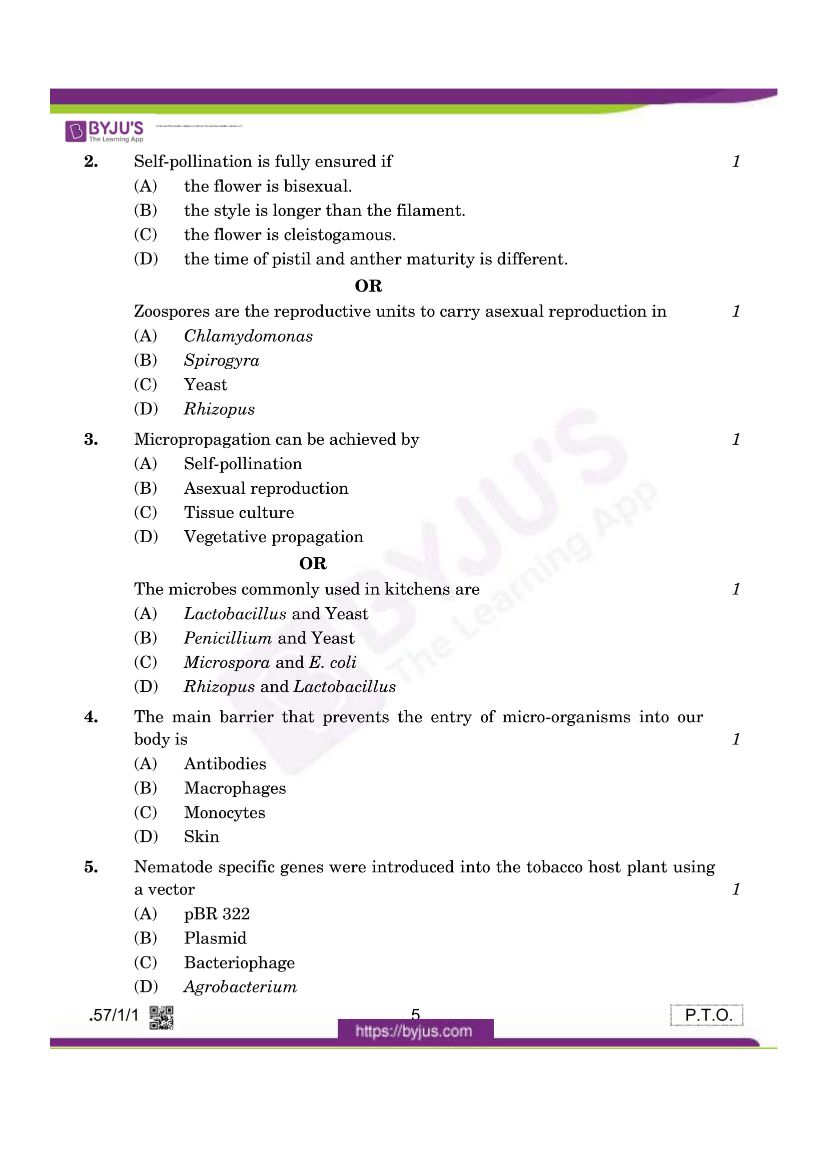 Cbse Class Biology Question Papers With Answer Pdfs