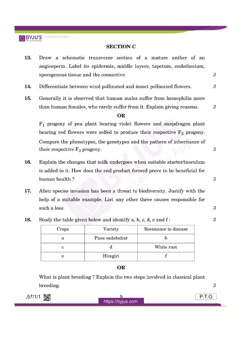 cbse class 12 biology 2020 question paper set 57 1 1 08