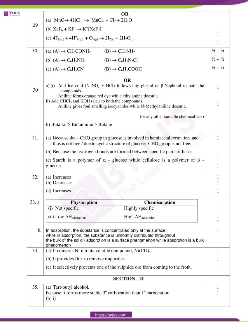 cbse class 12 chemistry 2020 question paper answer set 56 1 1 09