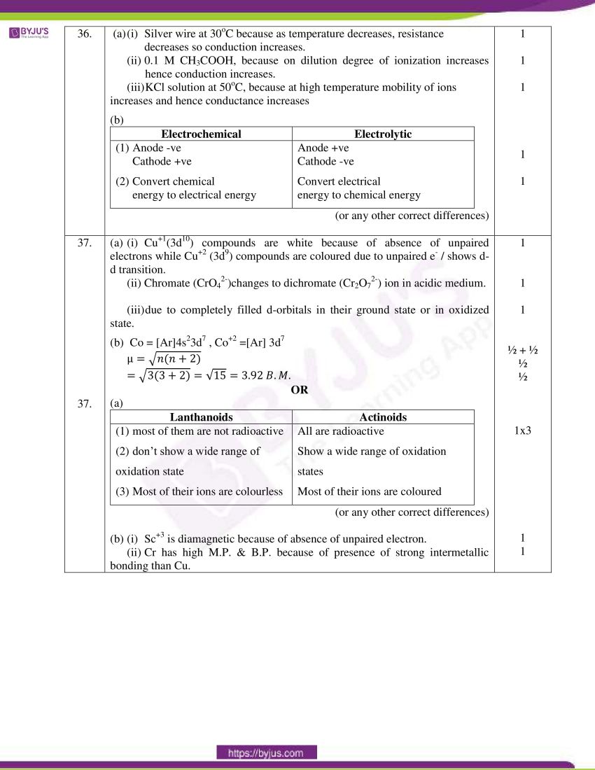 cbse class 12 chemistry 2020 question paper answer set 56 1 1 11