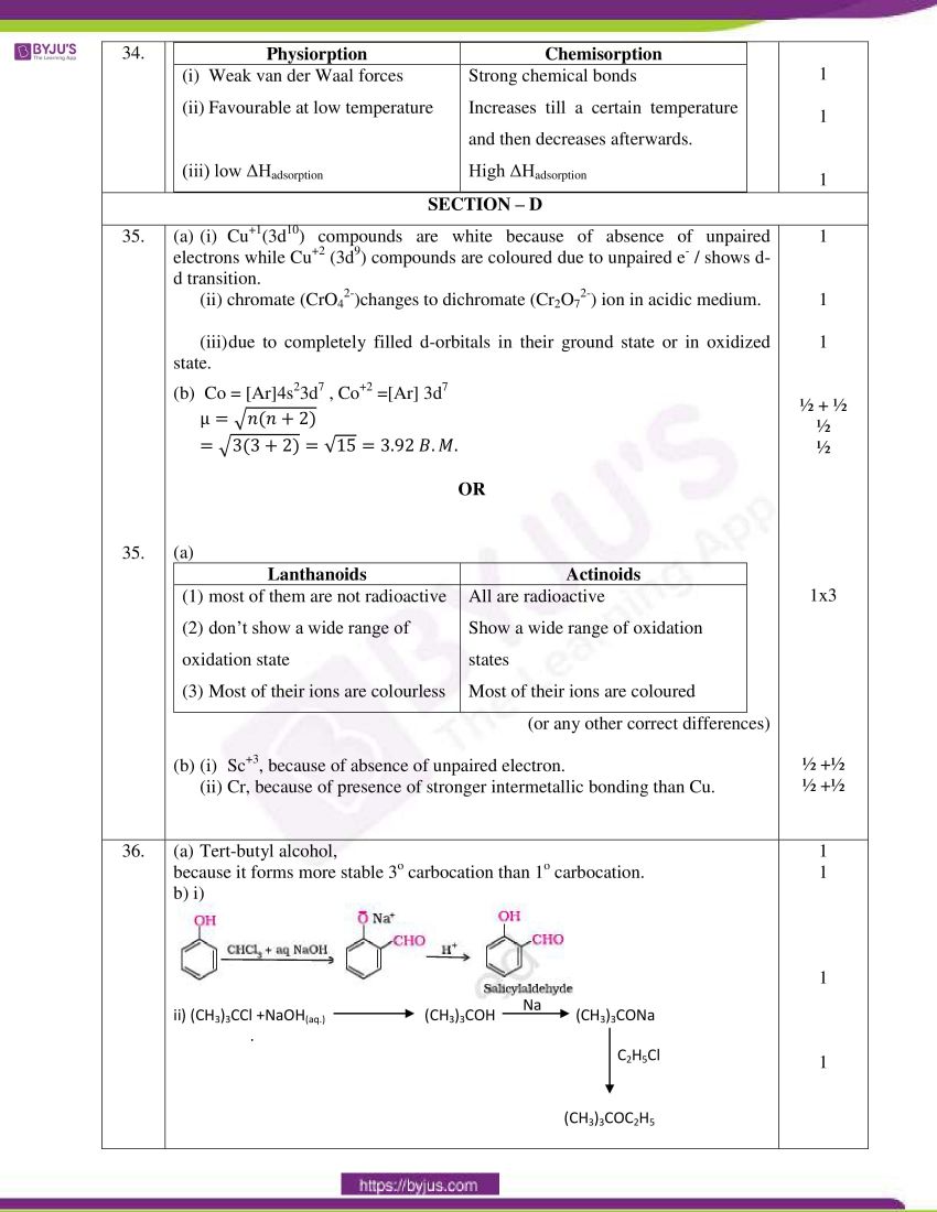 Cbse Class Chemistry Question Paper Solutions Download Pdf